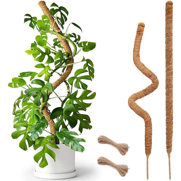 2 Pack 25 in. Moss Pole, Bendable Moss Pole for Plants Monstera