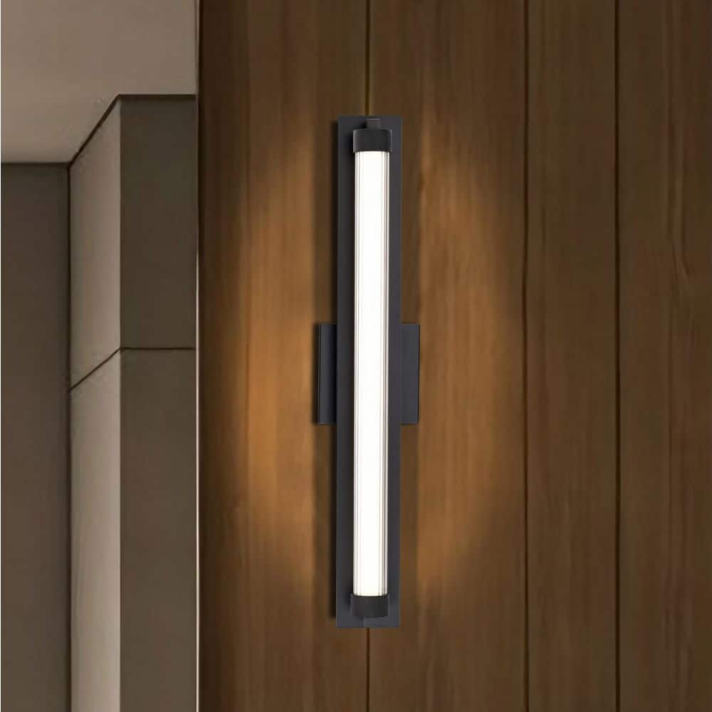 Larissa 24 in. Black Integrated LED Vanity Light Bar with Opaque Glass Cover price history on PriceWatchPro