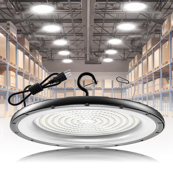 AIKVSXER 12.5 in. 60000 Lumen Black Integrated LED UFO High Bay
