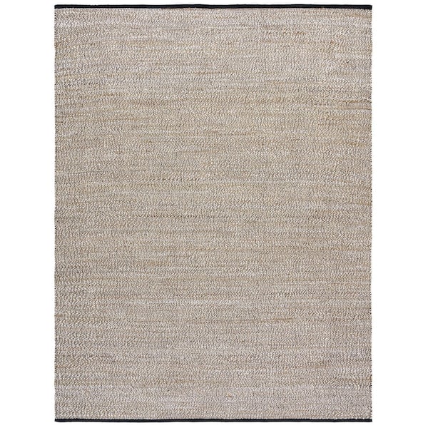 Natural Fiber 8 ft. x 10 ft. Beige Abstract Woven Area Rug