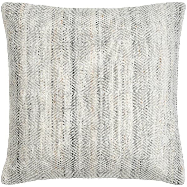 Boulder Slate Woven Polyester Fill 18 in. x 18 in. Decorative Pillow