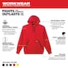 Milwaukee Men's 2X-Large Red Heavy-Duty Cotton/Polyester Long-Sleeve  Pullover Hoodie 350R-2X - The Home Depot