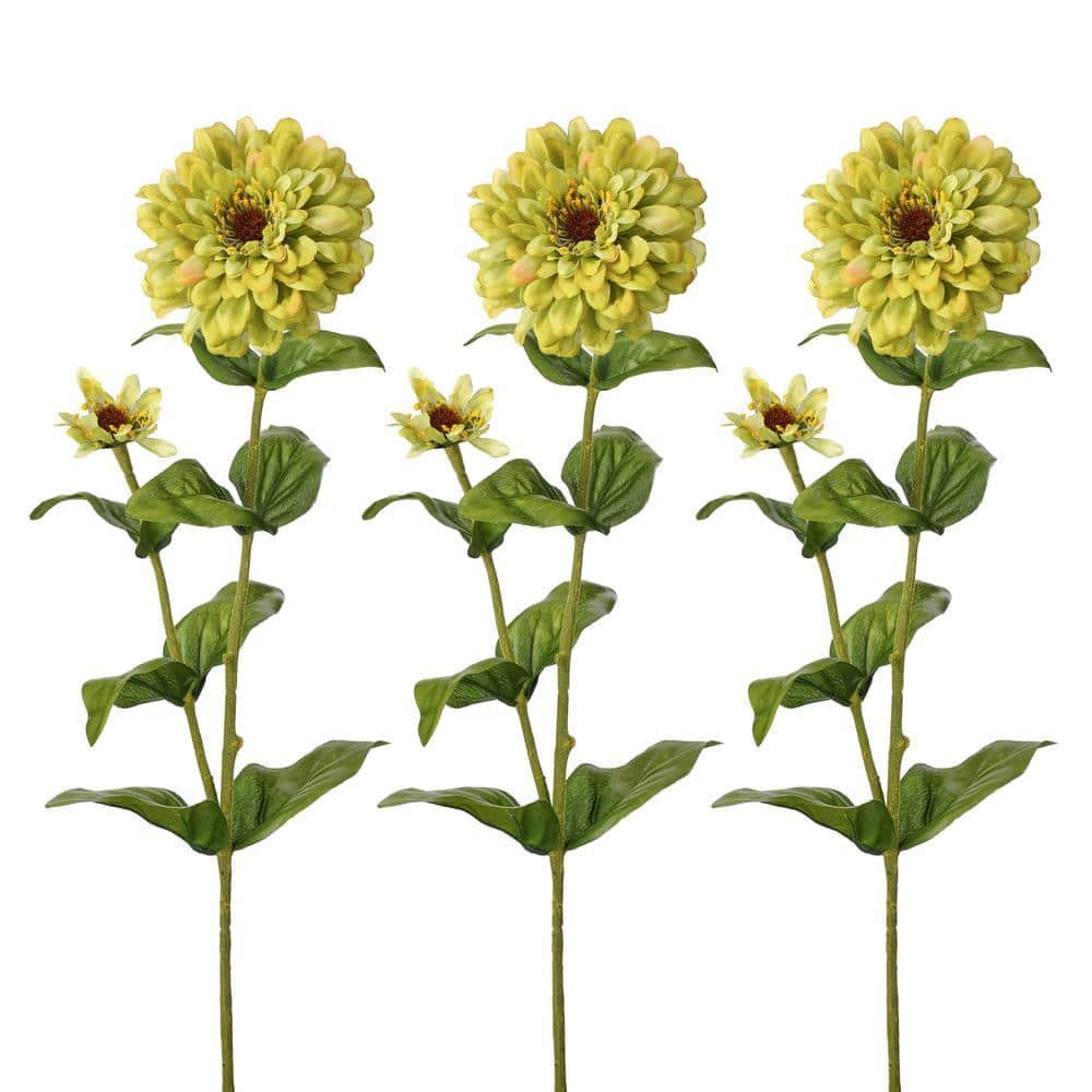 Regency International 30 in. Green Artificial Zinnia Flower Bud