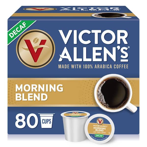 Victor Allen's Decaf Morning Blend Coffee Light Roast Single Serve Coffee Pods for Keurig K-Cup Brewers (80 Count)