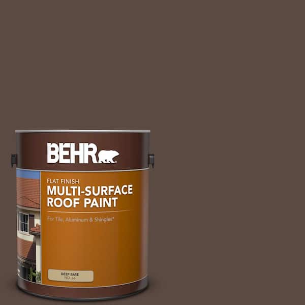 BEHR 1 gal. #SC-105 Padre Brown Flat Multi-Surface Exterior Roof Paint
