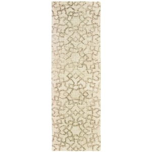 Tranquility Tan 2 ft. 6 in. x 8 ft. Runner Geometric Area Rug