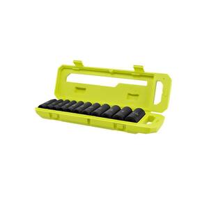 1/2 in Metric Deep Impact Socket Set (11-Piece)