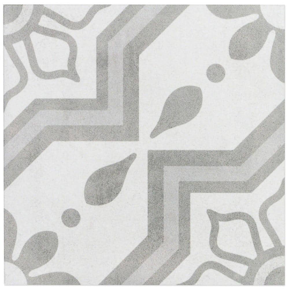 Cabello 9" x 9" Gray Matte Porcelain Tile
