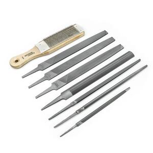 7 in. and 10 in. Machinist's File Set with Cleaner Card (8-Piece)
