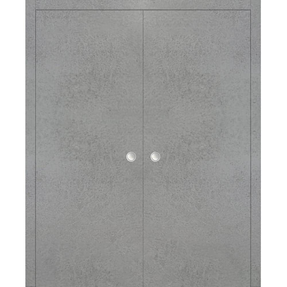 56 in. x 84 in. 2 Panel Concrete Finished Solid Wood with Honeycomb Sliding Door with Hardware price history on PriceWatchPro