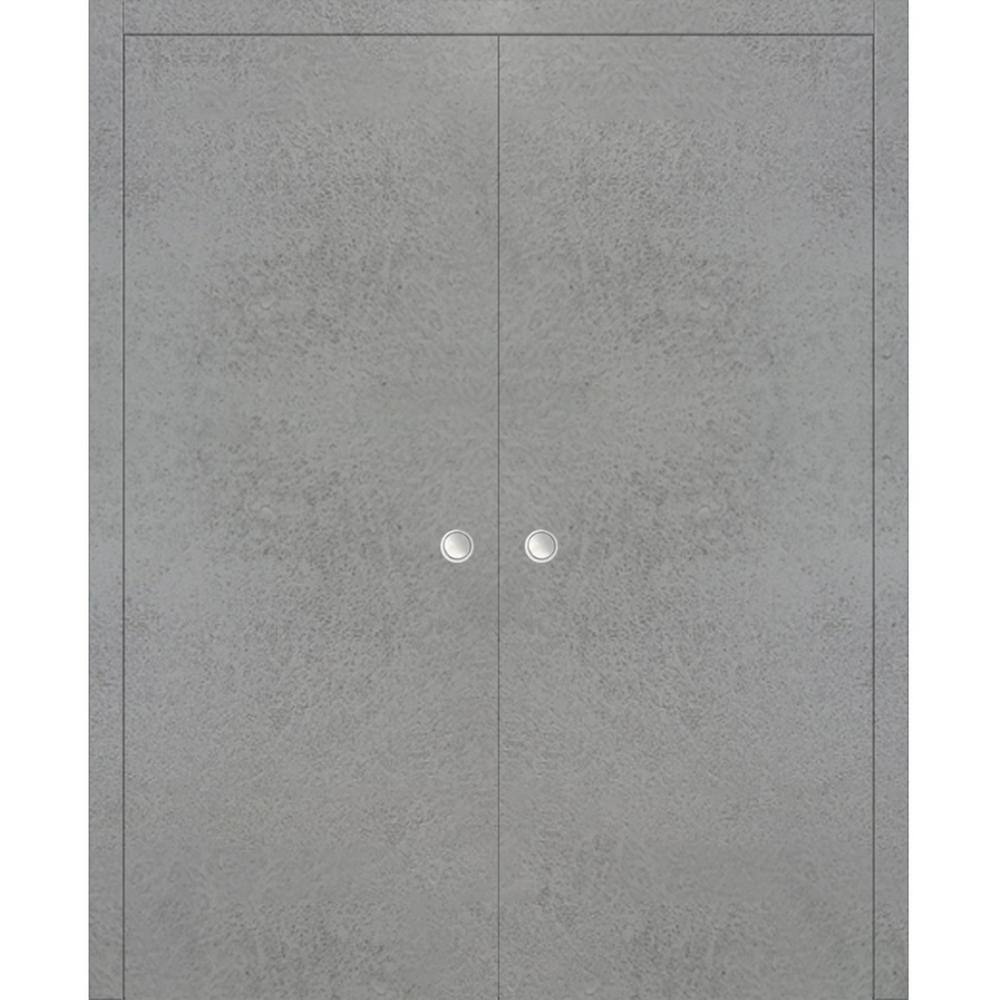 60 in. x 96 in. 2 Panel Concrete Finished Solid Wood with Honeycomb Sliding Door with Hardware price history on PriceWatchPro