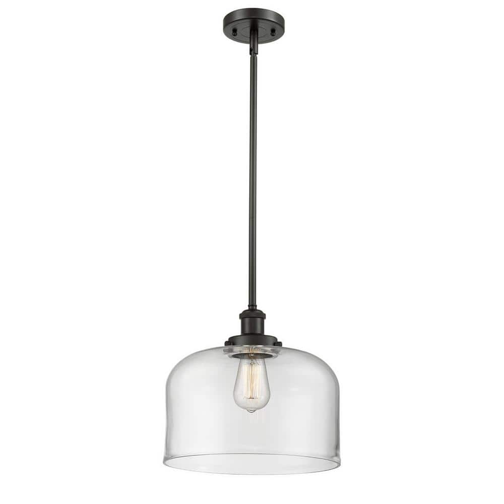Bell 100-Watt 1-Light Oil Rubbed Bronze Shaded Mini Pendant Light with Clear Glass Shade price history on PriceWatchPro