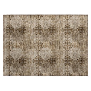 Chantille ACN557 Taupe 1 ft. 8 in. x 2 ft. 6 in. Machine Washable Indoor/Outdoor Geometric Area Rug