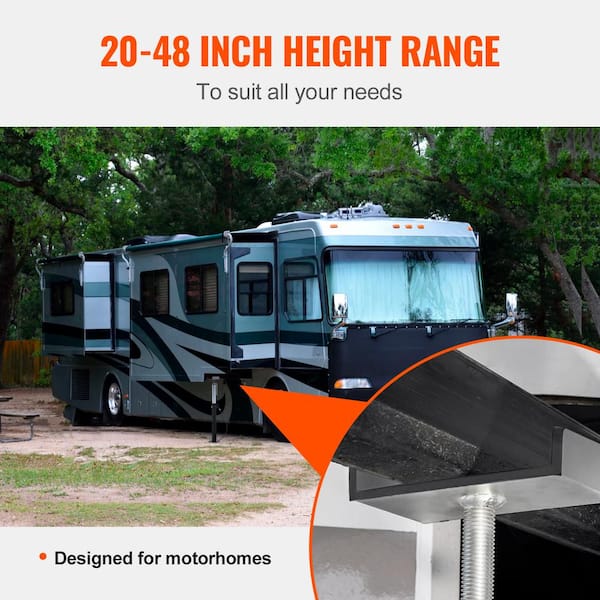 RV Slide Out Support Jacks, 5000 lbs. Capacity Each Slide Out Stabilizer, Adjusts from 20 in.-48 in.
