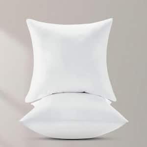 100% White Duck Feather Filling, Organic Cotton, 24"X24", Pillow Insert, Set of 2