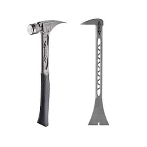 14 oz. TiBone Smooth Face with Curved Handle with 8.5 in. Titanium Trimbar (2-Piece)