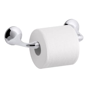 Elliston Pivoting Double Post Toilet Paper Holder in Polished Chrome