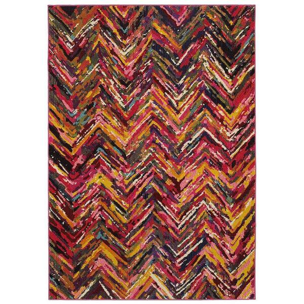 LR Home Jubilee Multi 5 ft. 2 in. x 7 ft. 5 in. Artistic Plush Indoor Area Rug