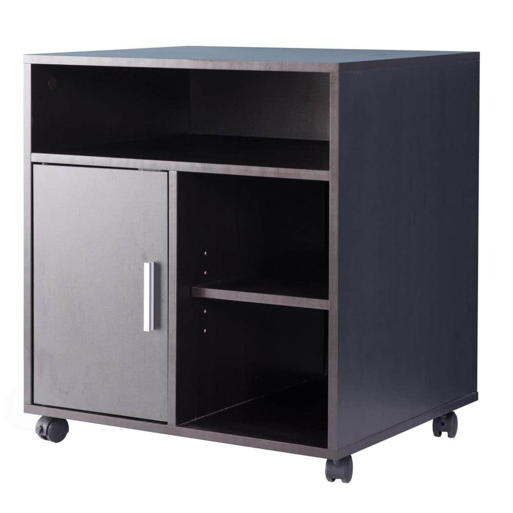 Basicwise Storage Printer Black Kitchen Storage Stand with Casters ...