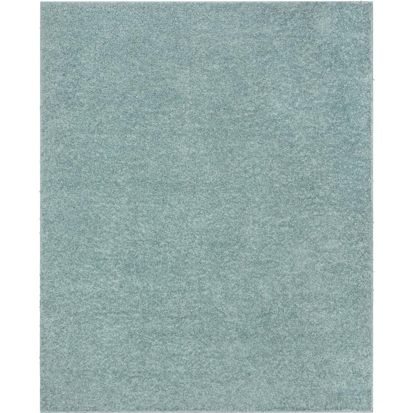 Elle Basics Emerson Solid Shag Seafoam Green 5 ft. 3 in. x 7 ft. 3 in. Area Rug