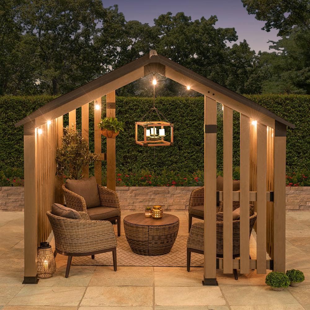 Sienna 11 ft. Cedar Wood and Steel Hot Tub Gazebo