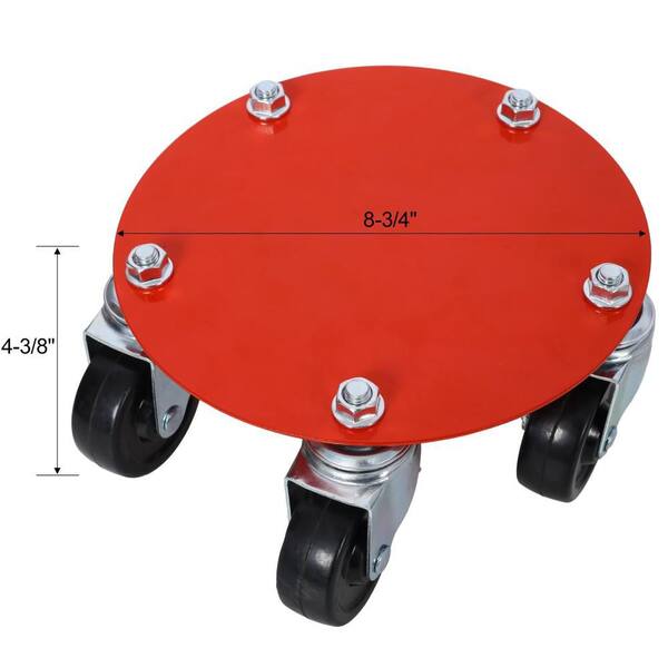 KASTFORCE Snowmobile Dollies Full Rubber Pad Protection Heavy Duty Dollies Carries Up To 1500 Lbs (682 Kg) V Slide With 2.5 Inch Swivel Casters 2