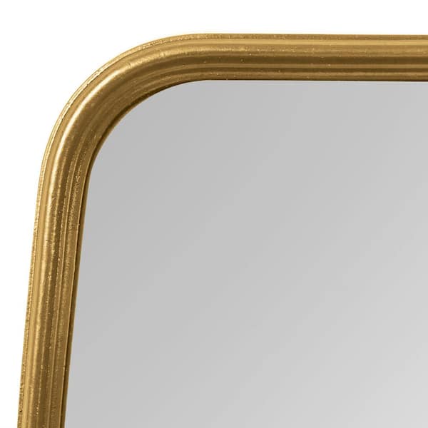 Kate and Laurel Rhodes 48 in. x 16 in. Classic Octagon Framed Gold Wall  Accent Mirror 218368 - The Home Depot