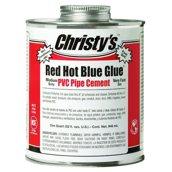 Christy's 32 oz. Red Hot Blue Glue PVC Pipe Cement