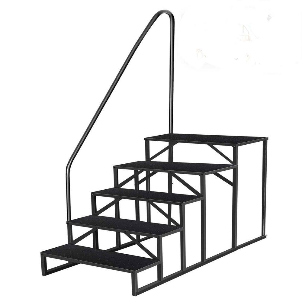 Siavonce Hot Tub Steps Outdoor, 5 RV Steps with Handrail, Heavy Duty ...