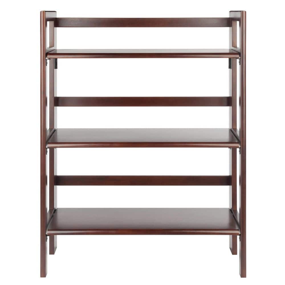 Walnut 3-Tier Stackable Solid Wood Floating Shelf