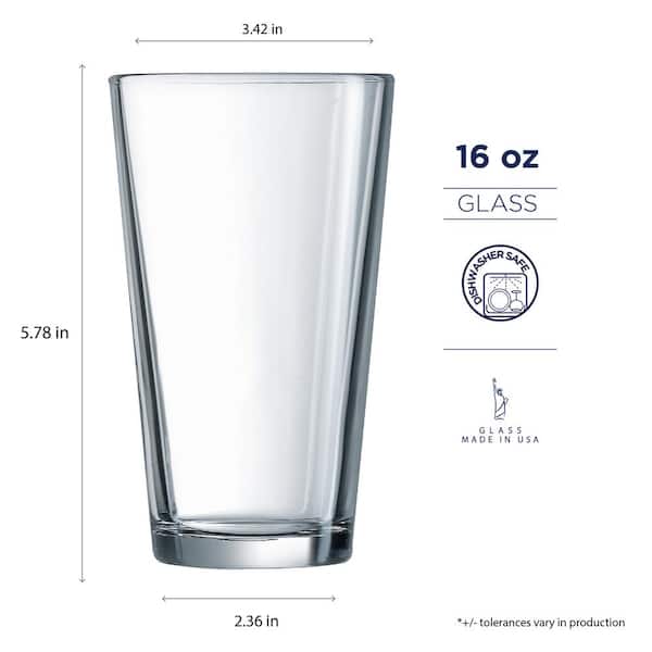 Luminarc Craft Brew 16 oz. Mixing Glass (Set of 4) N7589 - The