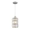 Westinghouse Sophie 1-Light Brushed Nickel Mini Pendant with Crystal Prism Glass Shade 6134700