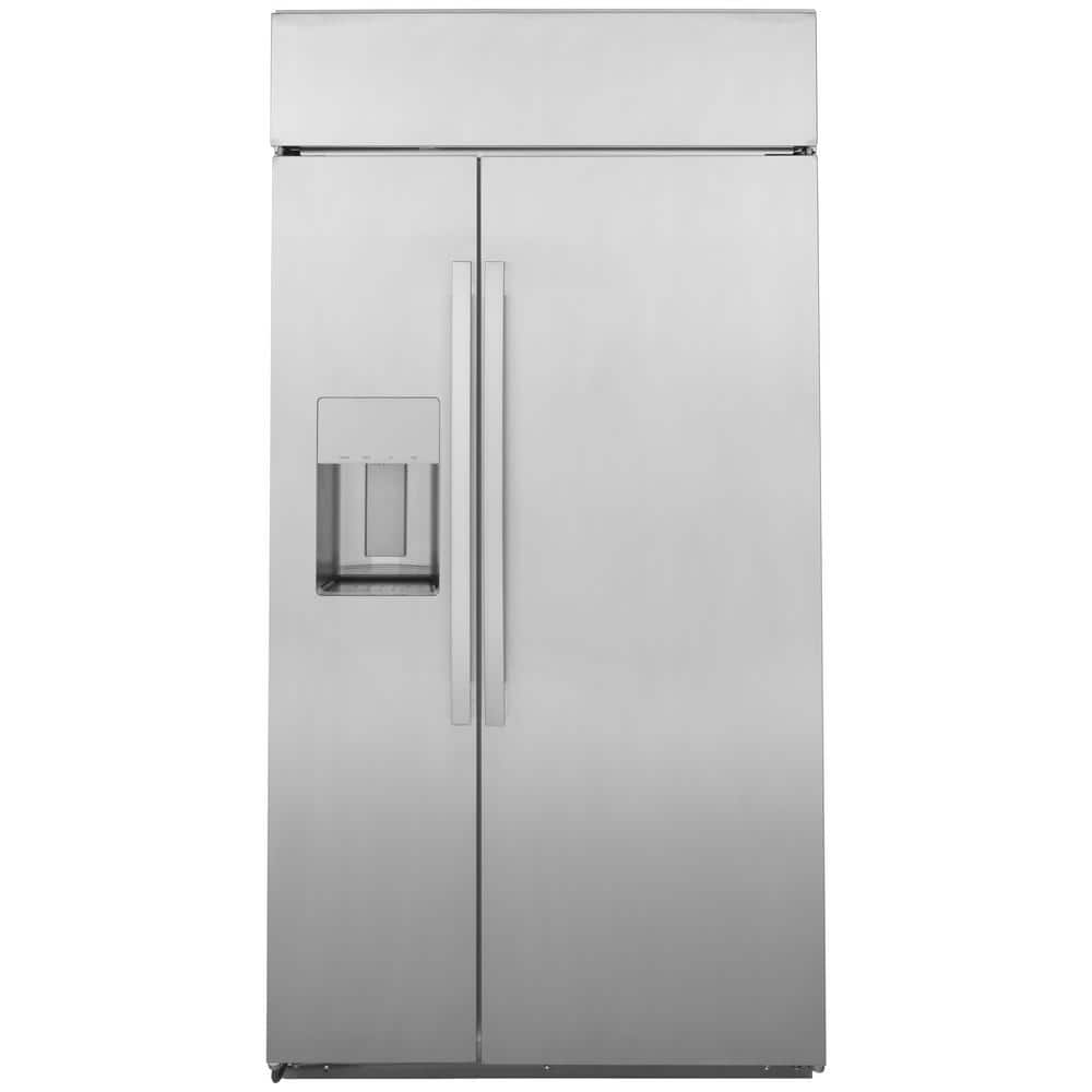 GE Profile Profile 24.3 cu. ft. Smart Built-In Side by Side Refrigerator in Stainless Steel, Silver
