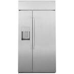 Profile 28.7 cu. ft. Smart Built-In Side by Side Refrigerator in Stainless Steel