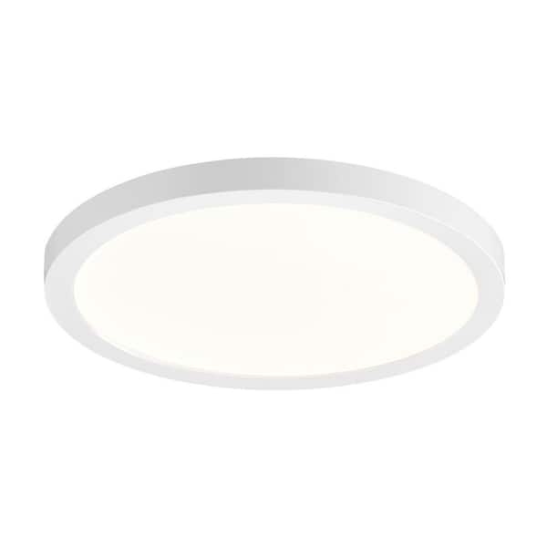 Flex Install Disk 10 in. White Indoor Integrated LED Recessed Ceiling Light Flush Mount with 5CCT and 1120 Lumens