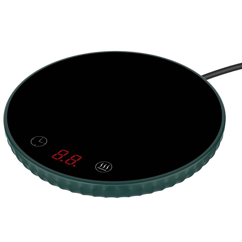 1-Cup Green Corded Desktop Electric Kettle Ceramic Cup Warmer, Overheating 