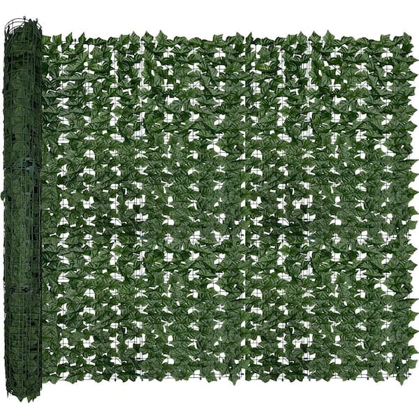 72 in. Plastic Faux Ivy Privacy Fence Screen Indoor/Outdoor UV-Resistant Hedge Wall Panels Green Backdrop Garden Decor