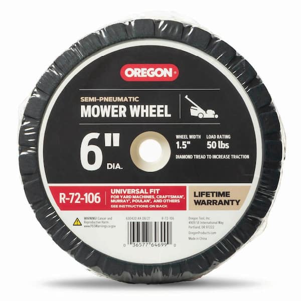 Oregon 6" Wheel for Walk-behind Mowers, Universal Fit (R-72-106)