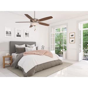 Mojo 52 in. Integrated LED Indoor Brushed Nickel Ceiling Fan with Light Kit