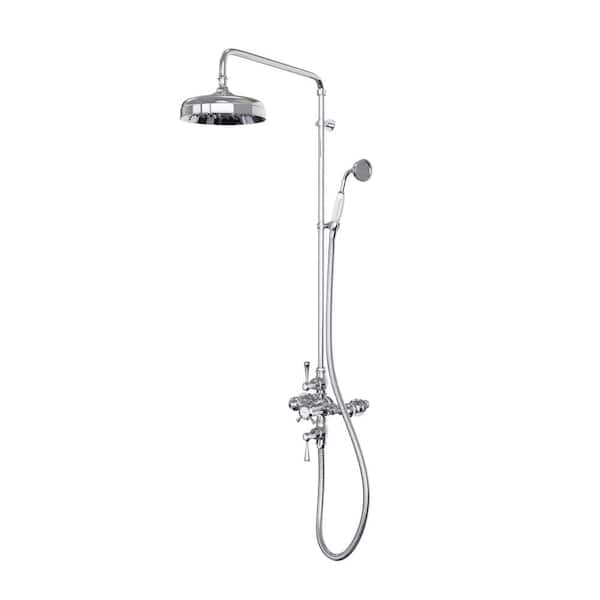 DreamLine Abbey 10 in. x 22 in. Shower Faucet Set with Handshower in Chrome
