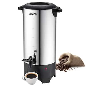 Commercial Coffee Urn 50 Cups Stainless Steel Large Coffee Dispenser 1000W/110V Electric Coffee Maker Urn For Brewing