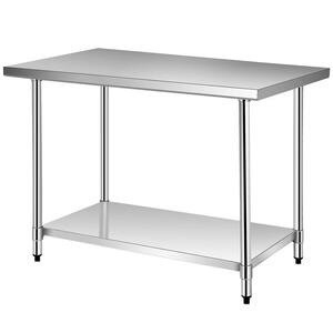 48 in. Silver Stainless Steel Commercial Kitchen Utility Table