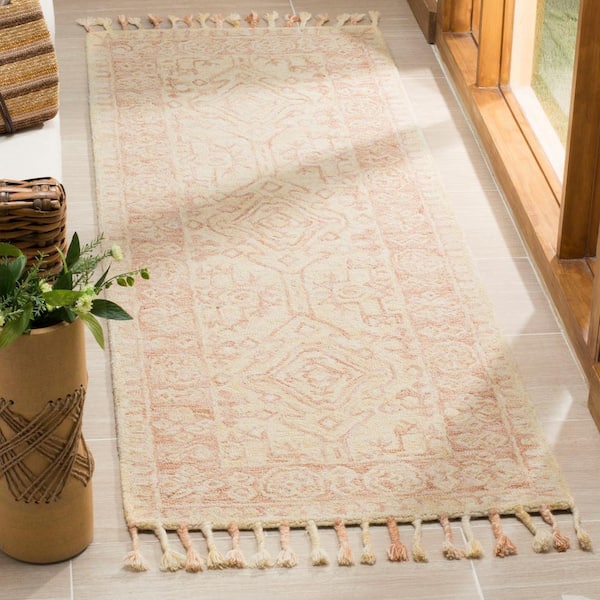Aspen Ivory/Blush 2 ft. x 5 ft. Border Runner Rug