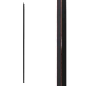 Stair Parts 44 in. x 1/2 in. Oil Rubbed Copper Plain Bar Iron Baluster for Stair Remodel