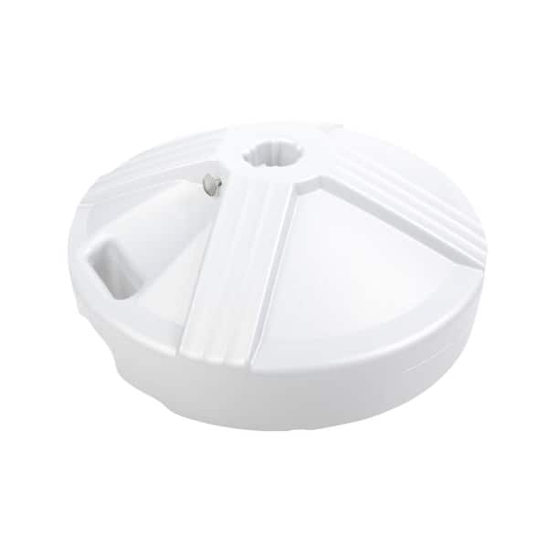 US Weight Durable 50 lbs. Umbrella Base Designed to be Used with a Patio Table in White