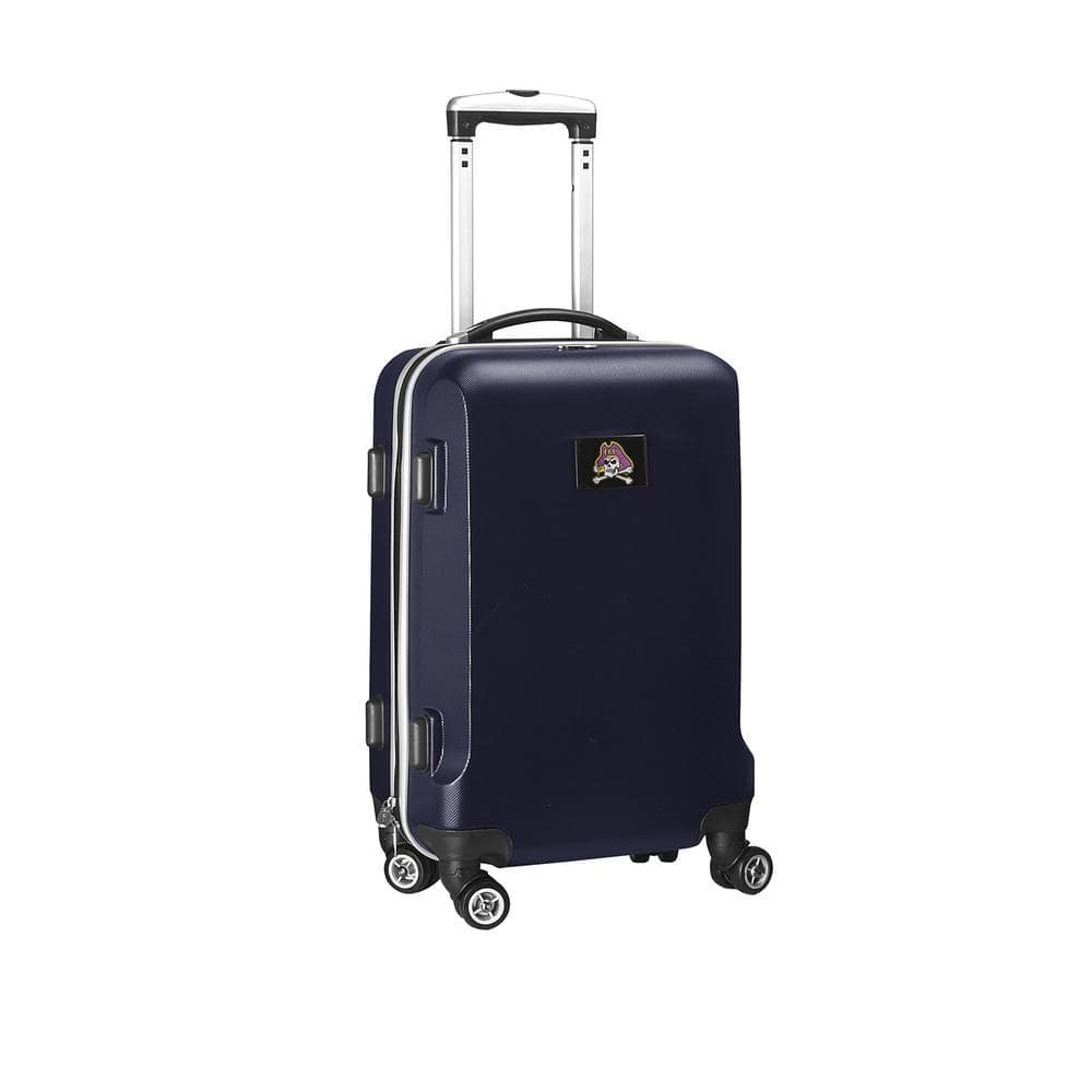 NCAA East Carolina 21 in. Navy Carry-On Hardcase Spinner Suitcase