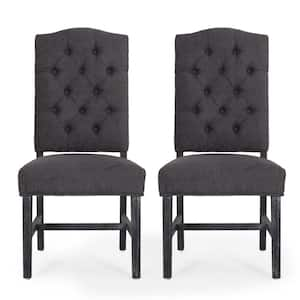 Tuttle Gray Fabric Tufted Dining Side Chair (Set of 2)