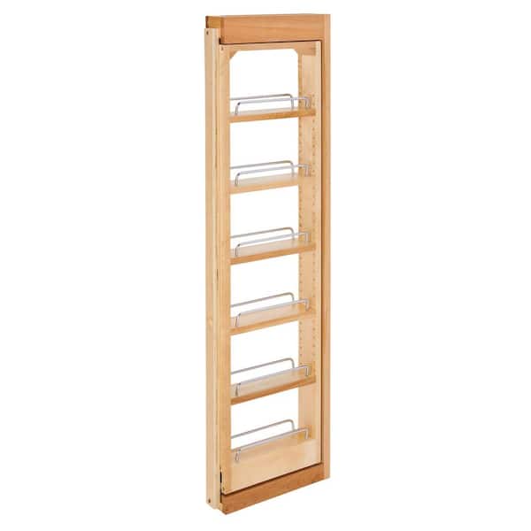 Rev-A-Shelf Natural Maple 3 in. W x 42 in. H Wood Wall Filler Pullout, New Kitchen Applications
