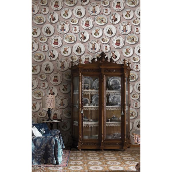 Tales of the Manor Blush Pink Non-Pasted Wallpaper (Covers 56 sq. ft.)