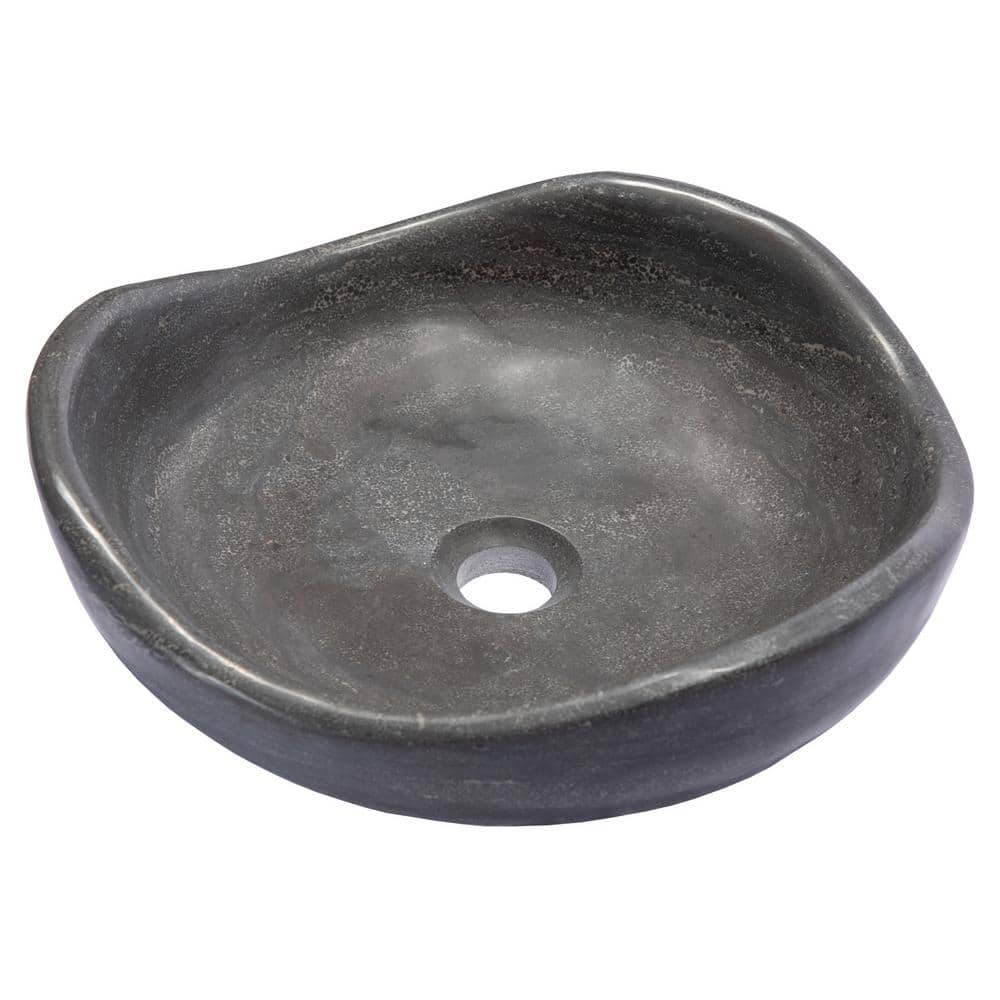 Eden 16'' Black Stone Freeform Vessel Sink